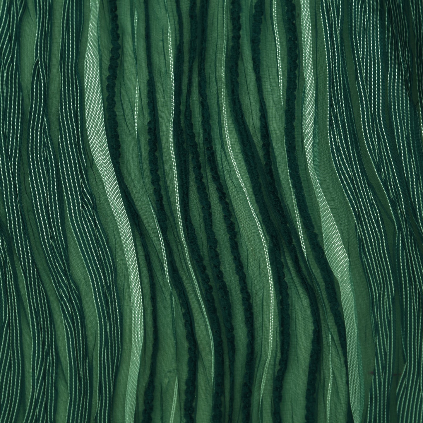 Green Color Crush Organza Embroidery Fabric