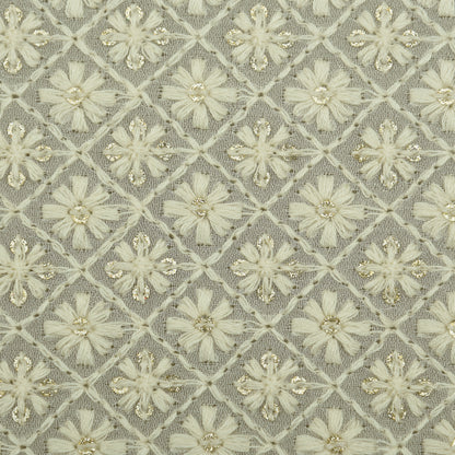 Dyeable Georgette Embroidery Fabric