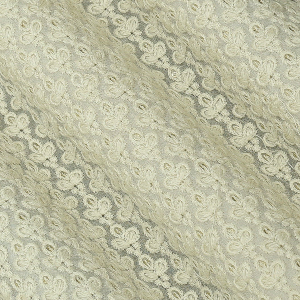 Dyeable Georgette Embroidery Fabric