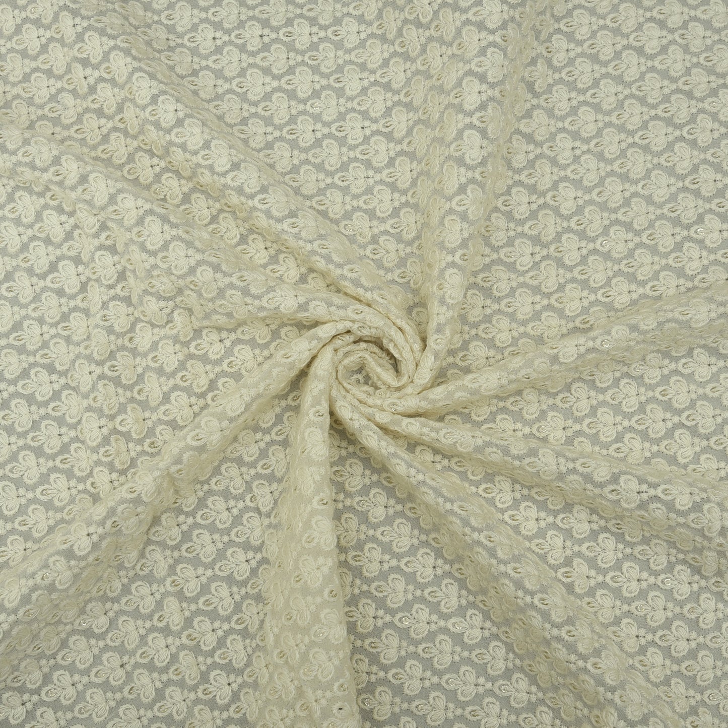 Dyeable Georgette Embroidery Fabric
