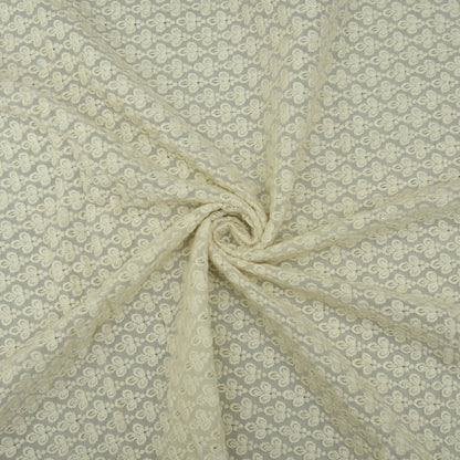 Dyeable Georgette Embroidery Fabric