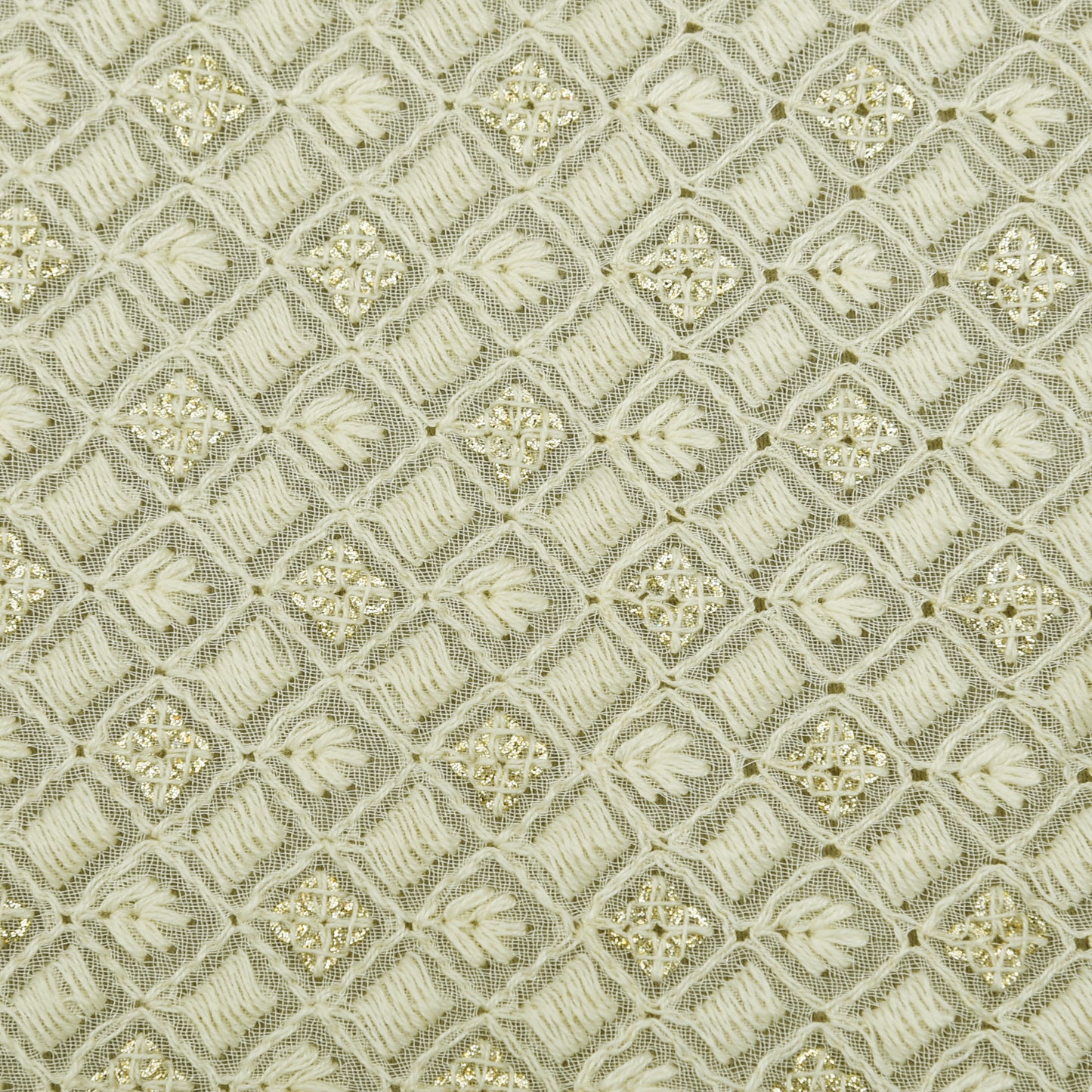 Dyeable Georgette Embroidery Fabric