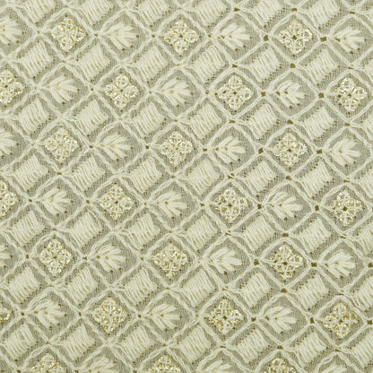 Dyeable Georgette Embroidery Fabric