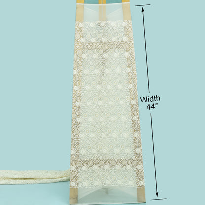 Dyeable Georgette Embroidery Fabric