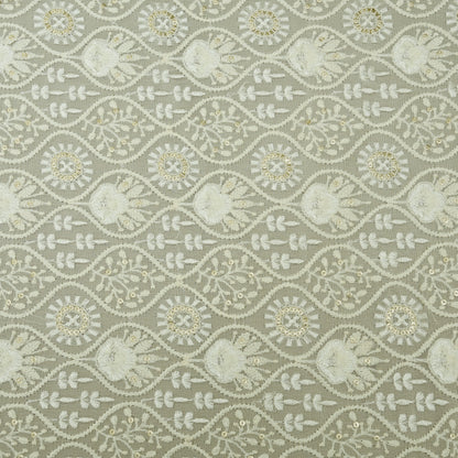 Dyeable Georgette Embroidery Fabric