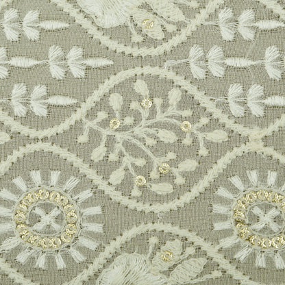 Dyeable Georgette Embroidery Fabric