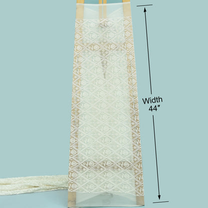 Dyeable Georgette Embroidery Fabric