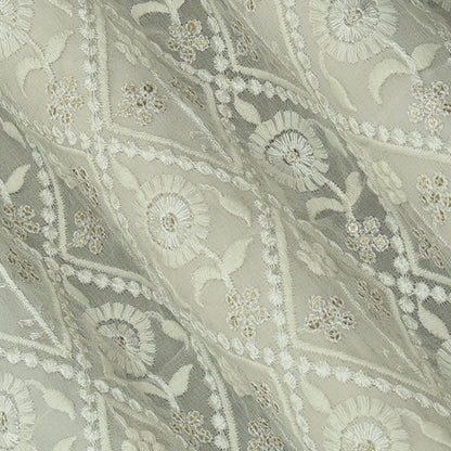 Dyeable Georgette Embroidery Fabric