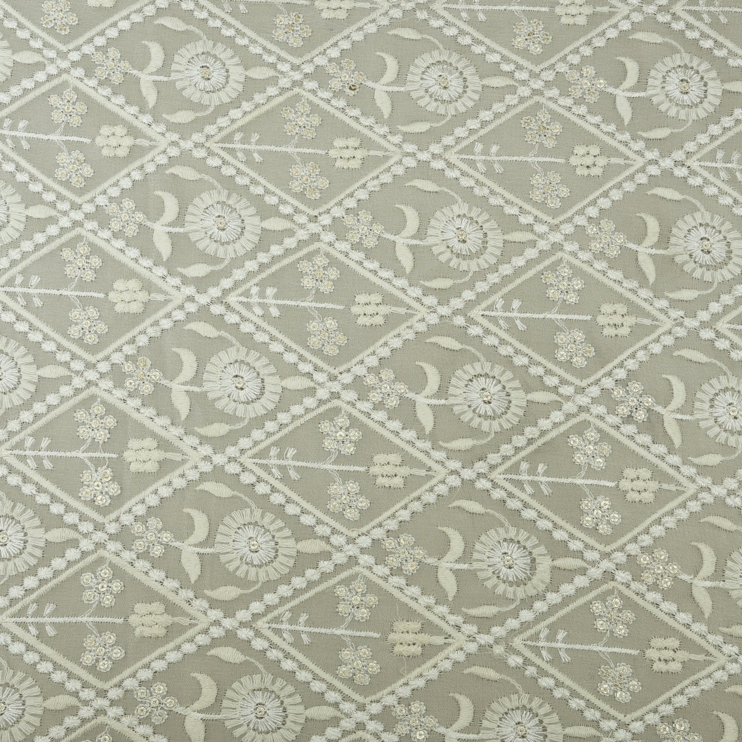 Dyeable Georgette Embroidery Fabric