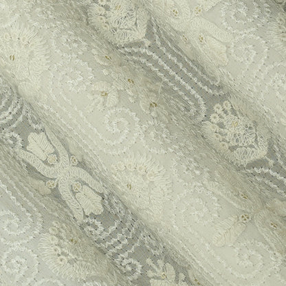 Dyeable Georgette Embroidery Fabric