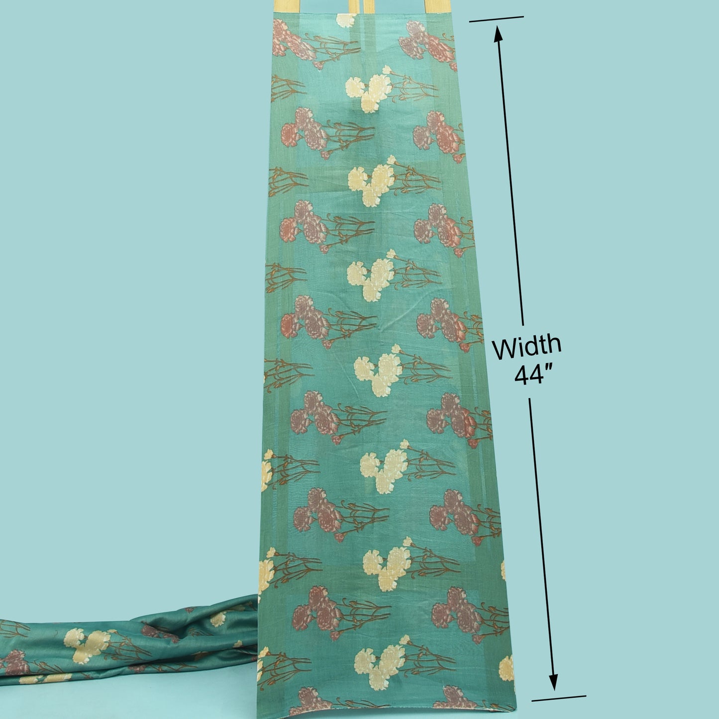 Floral Chanderi Print Fabric