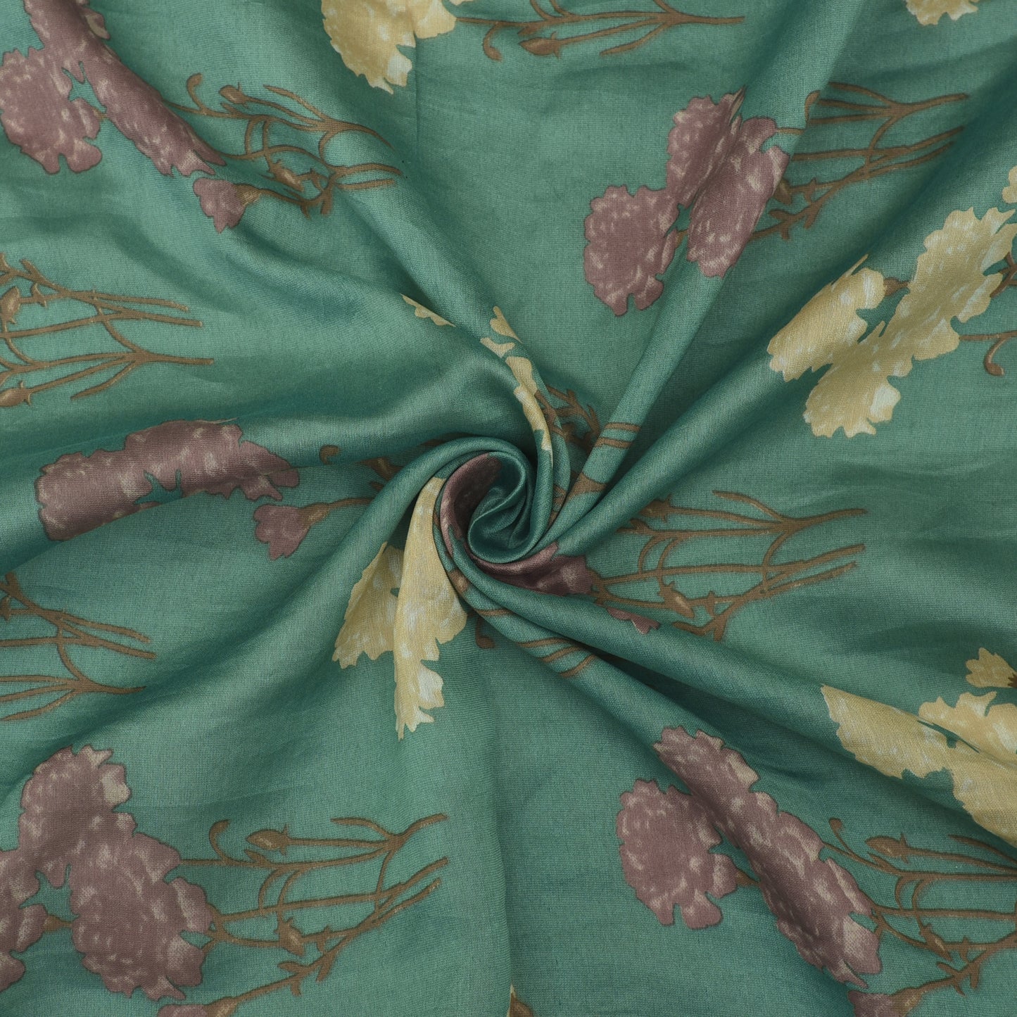 Floral Chanderi Print Fabric