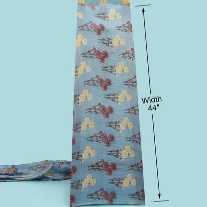 Floral Chanderi Print Fabric