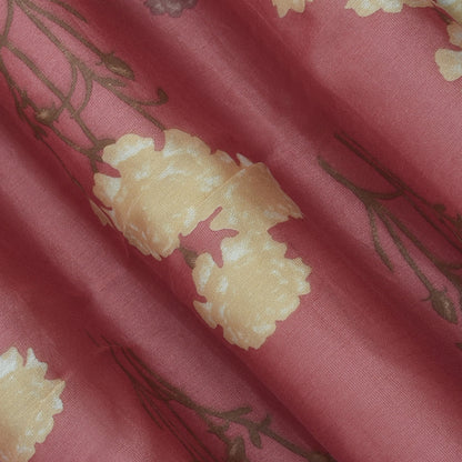 Floral Chanderi Print Fabric