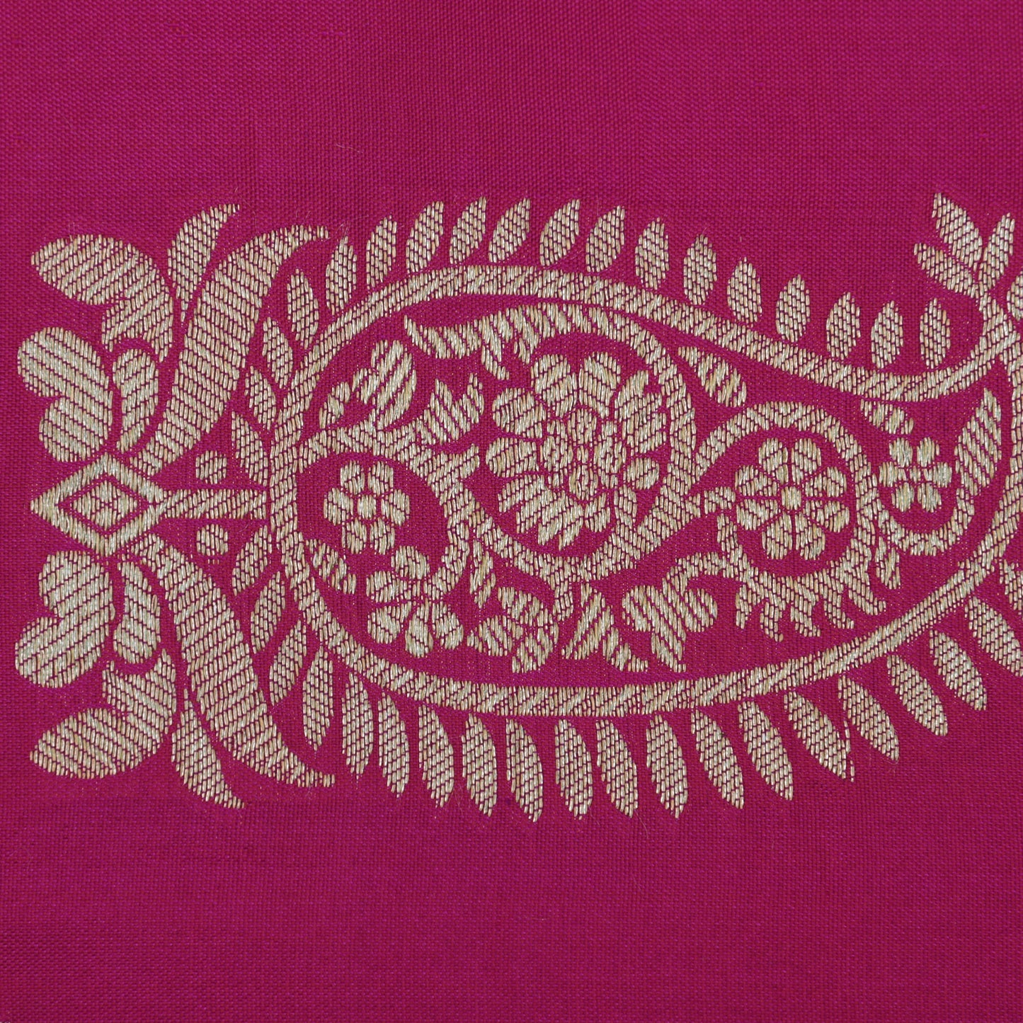 Hot Pink Color Pure Brocade Fabric