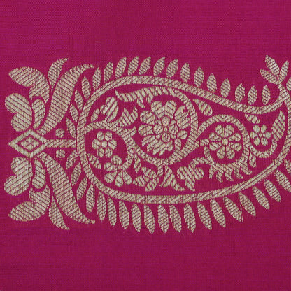 Hot Pink Color Pure Brocade Fabric