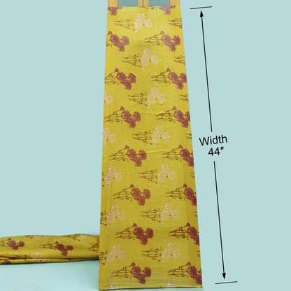 Floral Chanderi Print Fabric