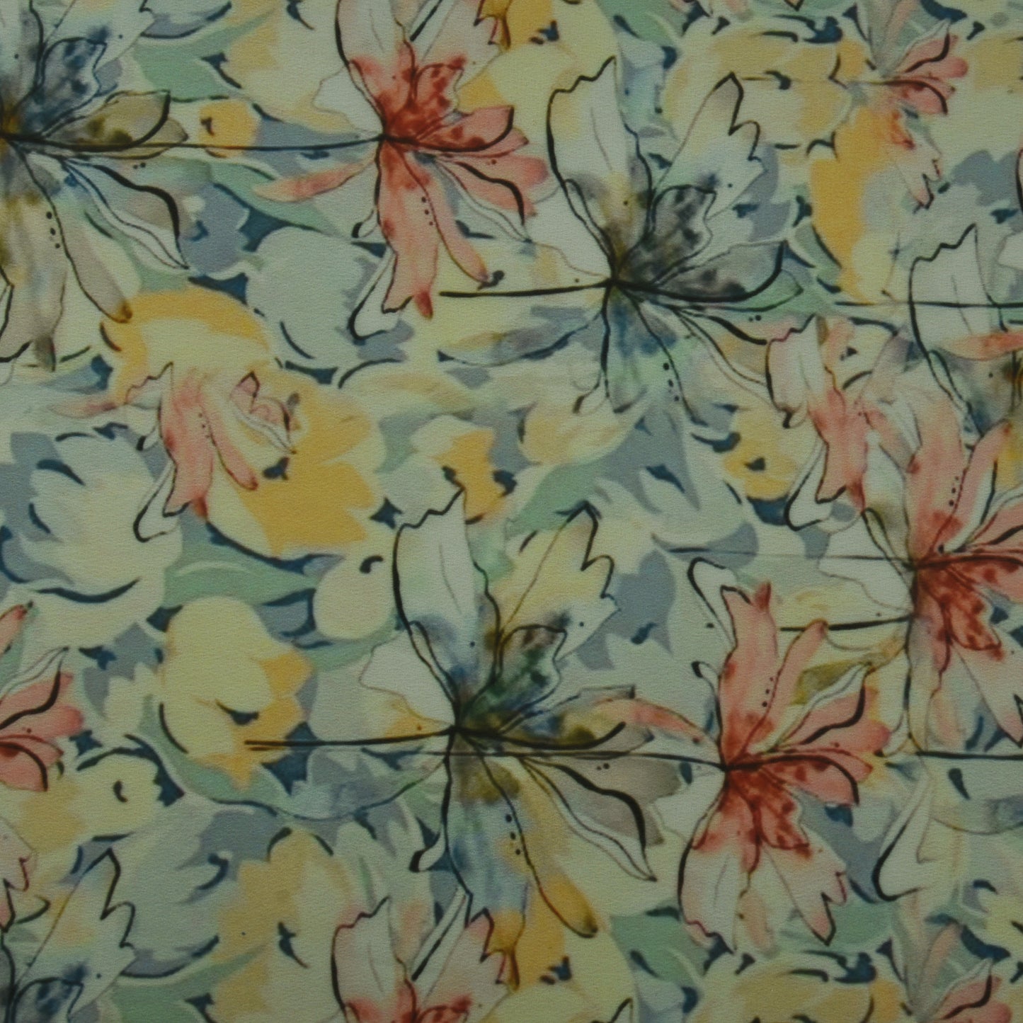 Multicolor Georgette Print Fabric