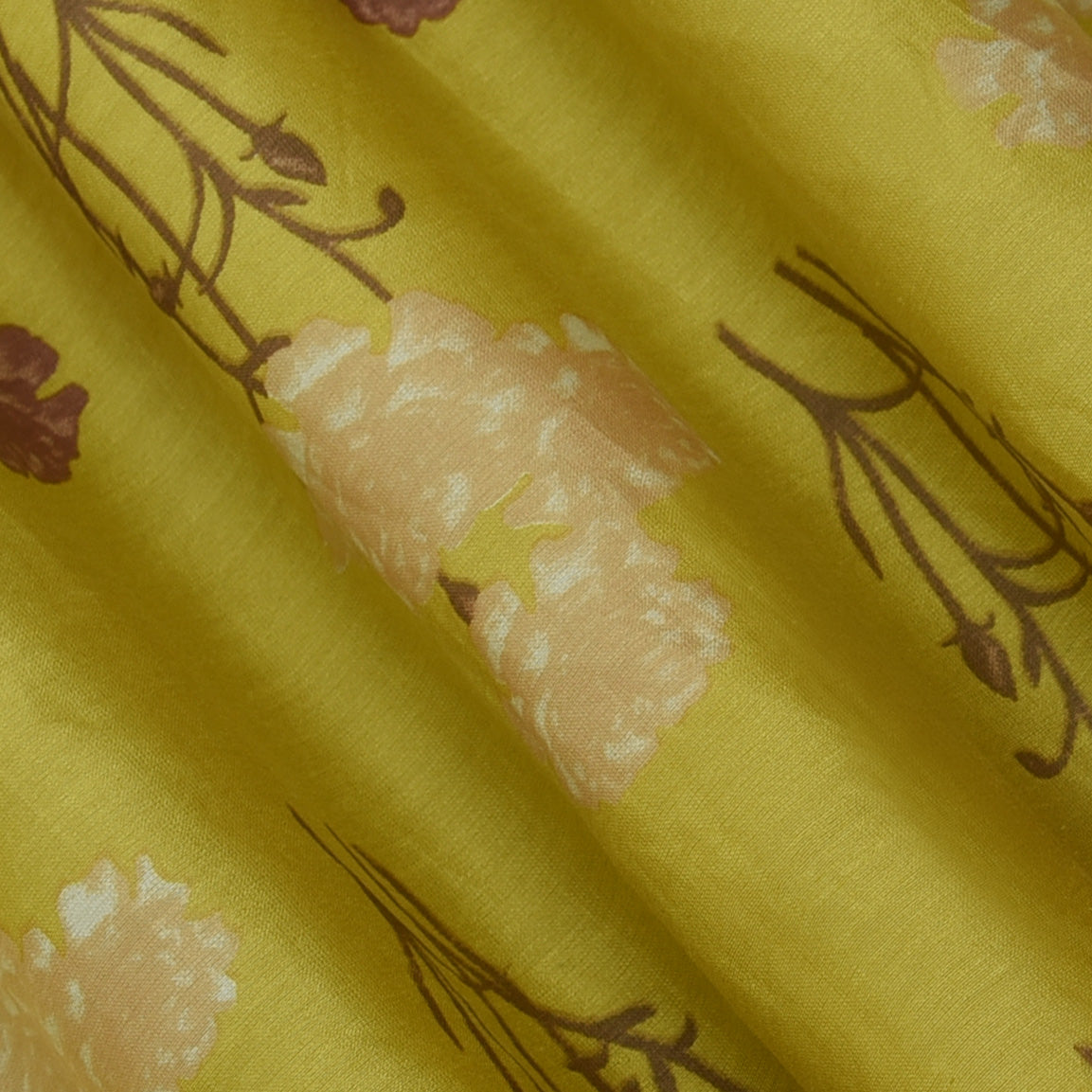 Floral Chanderi Print Fabric