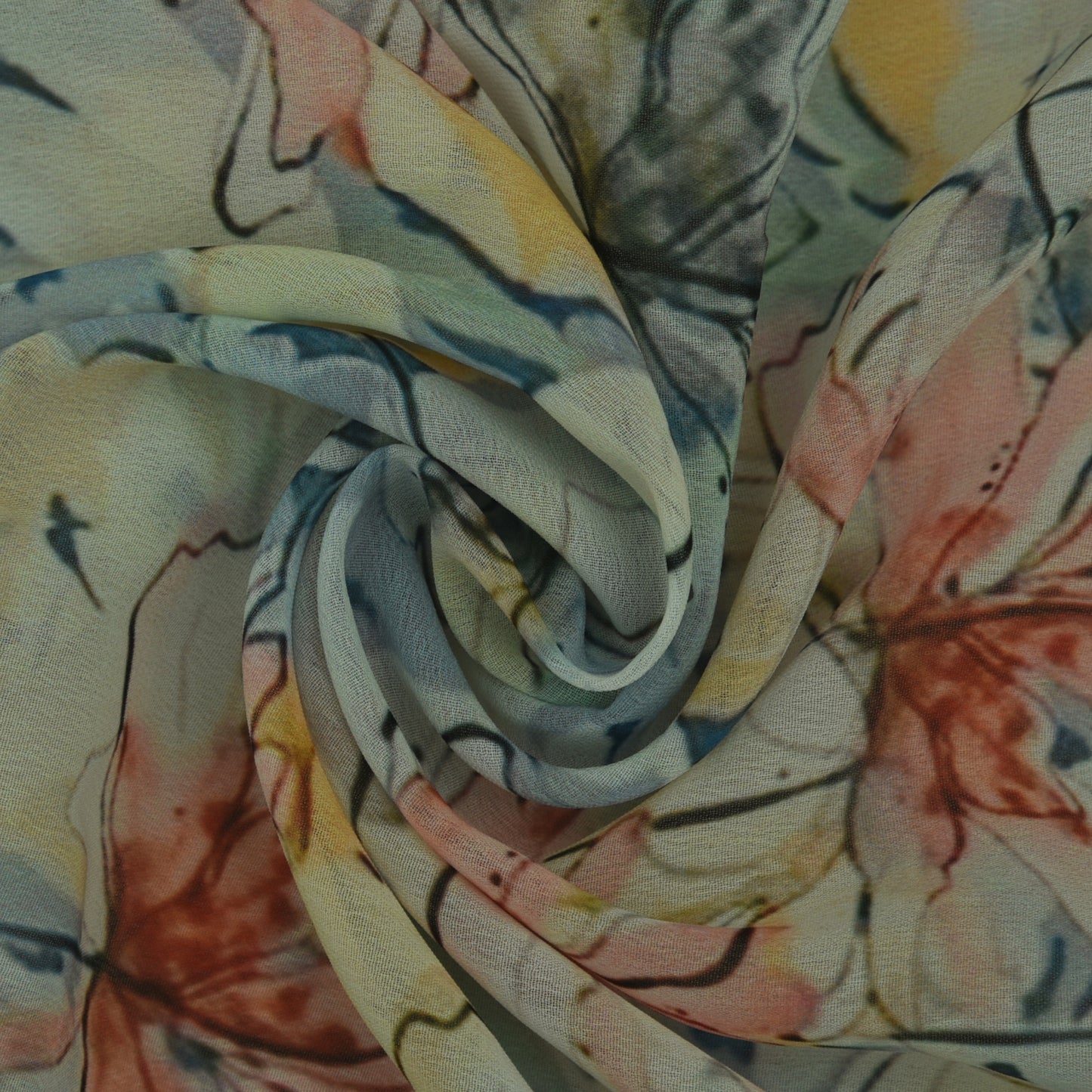 Multicolor Georgette Print Fabric