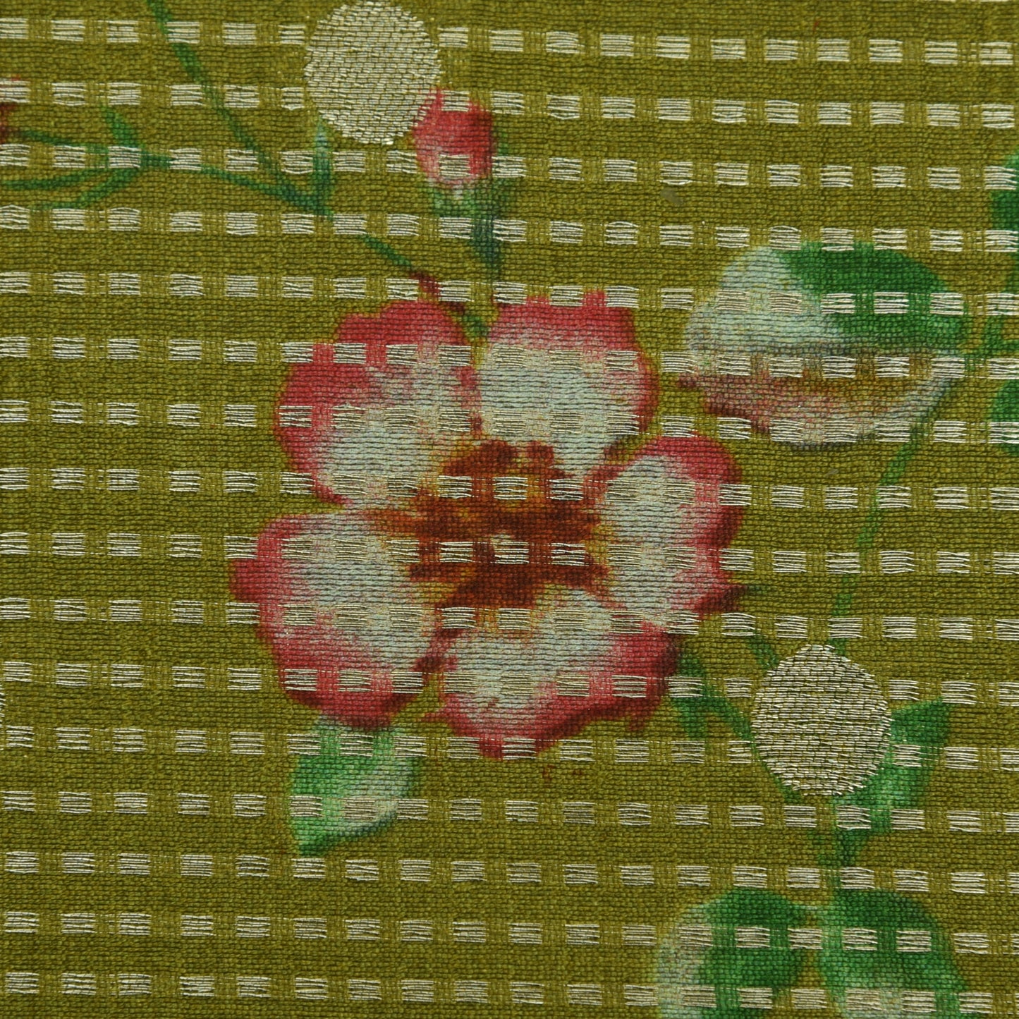 Mehandi Green Color Brocade Fabric