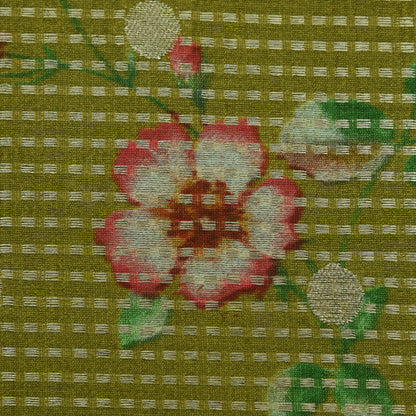 Mehandi Green Color Brocade Fabric