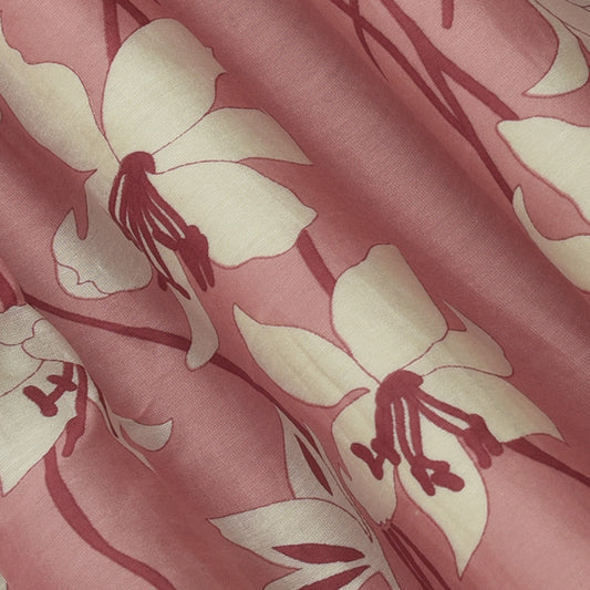 Floral Chanderi Print Fabric