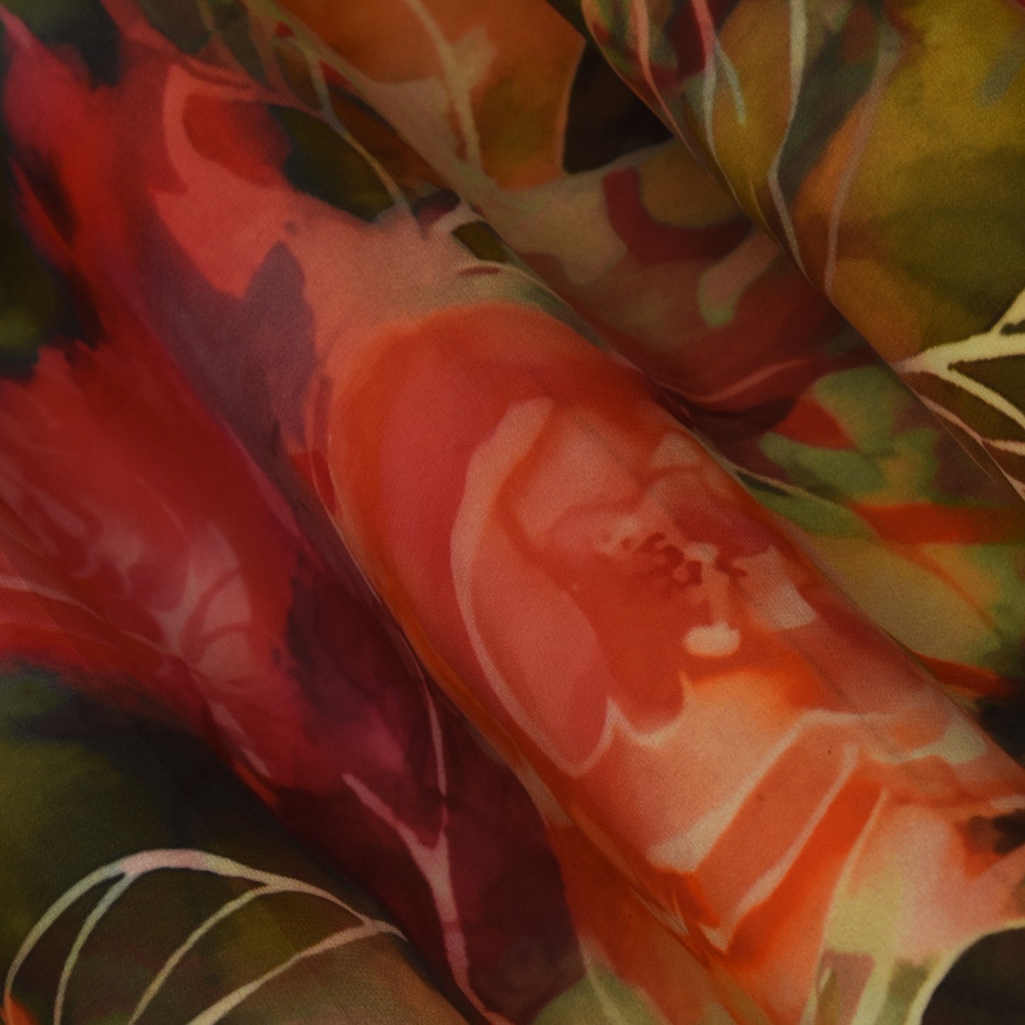 Multicolor Georgette Print Fabric