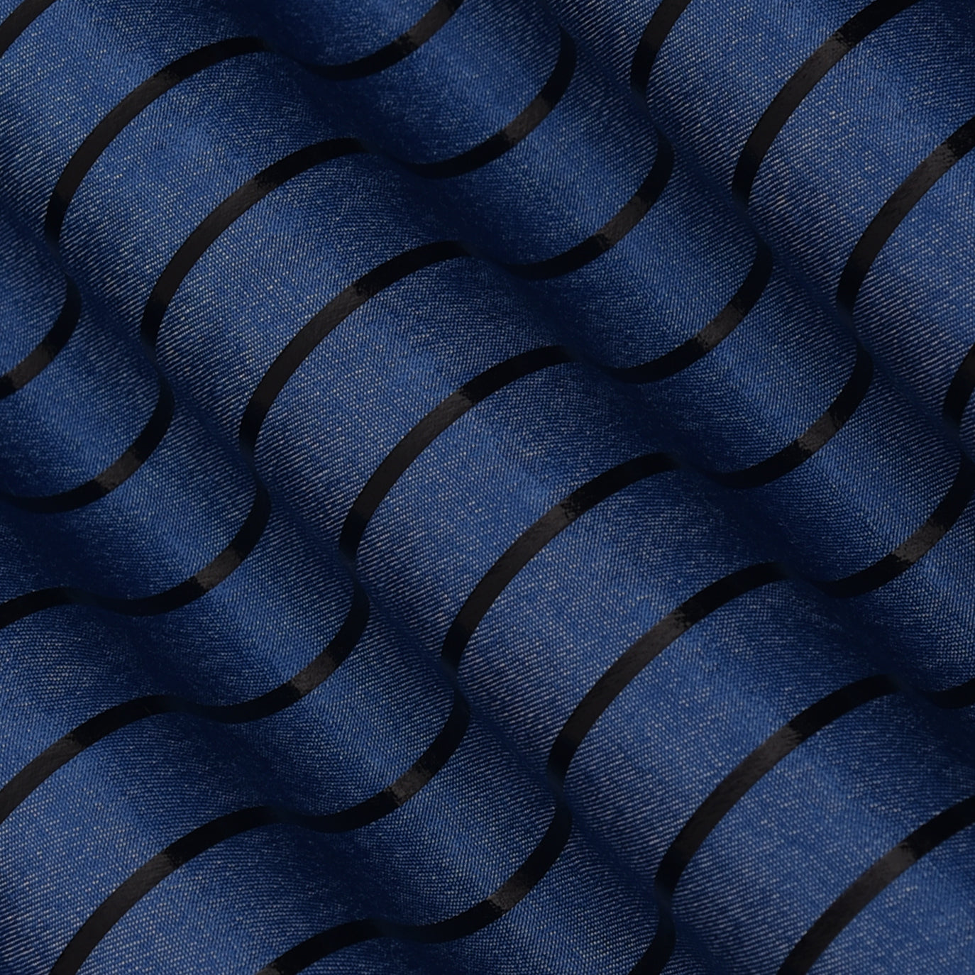Colored Denim  Foil Fabric