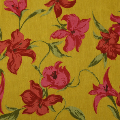 Floral Linen Print Fabric