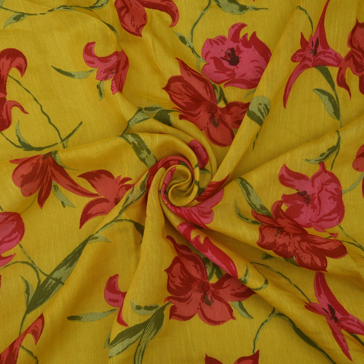Floral Linen Print Fabric