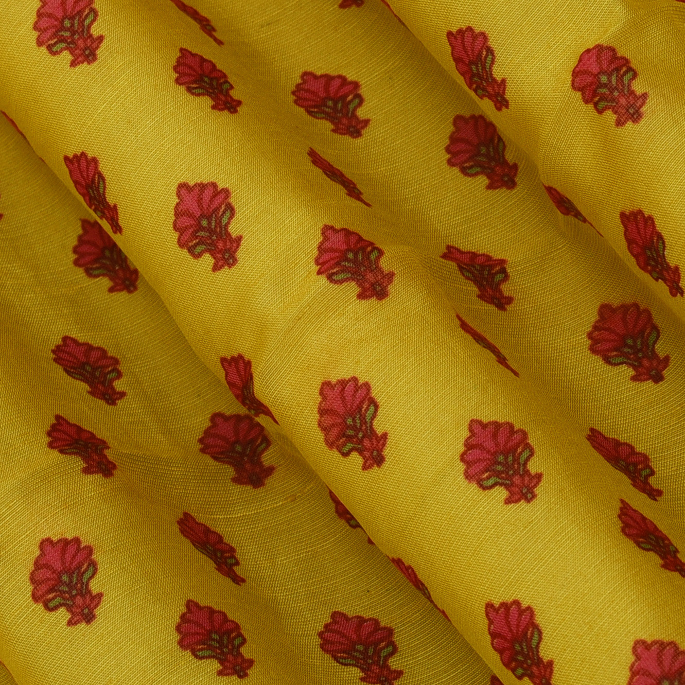 Floral Linen Print Fabric