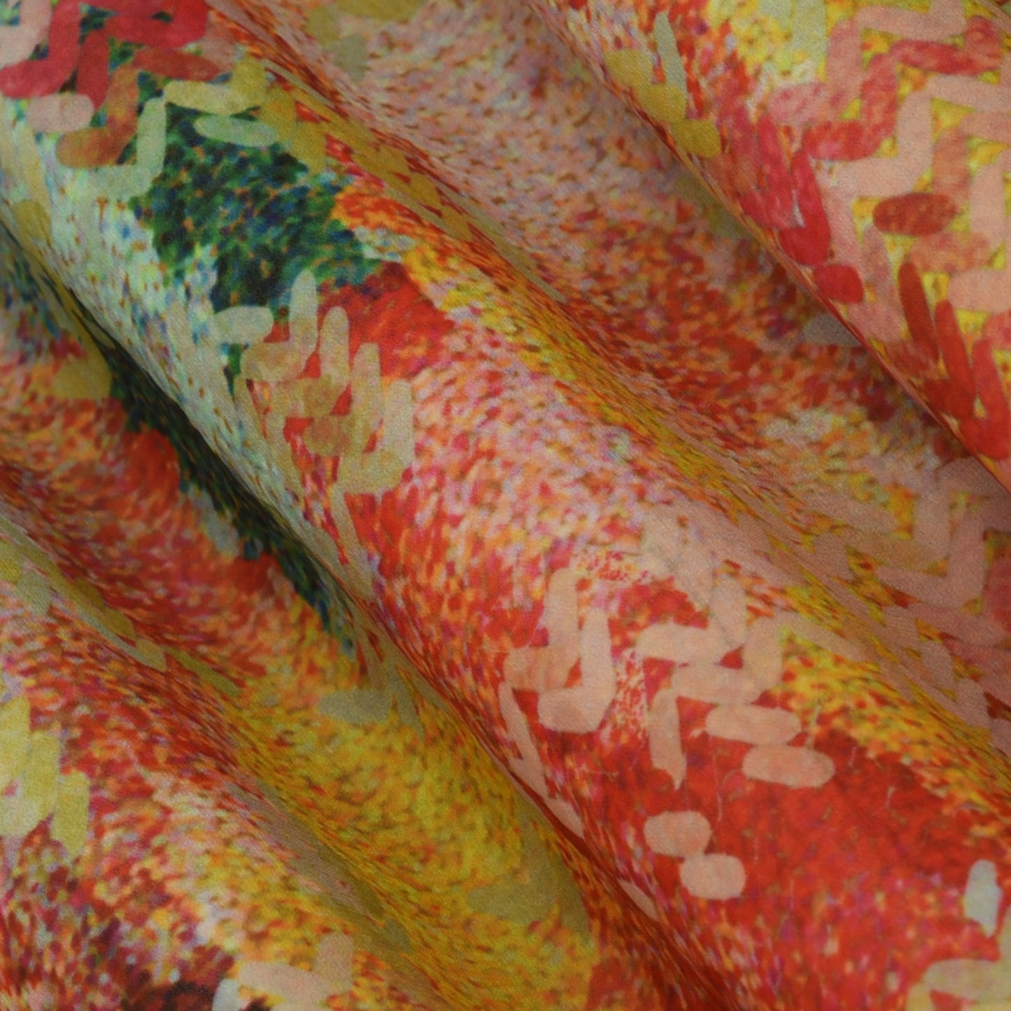 Multicolor Georgette Print Fabric