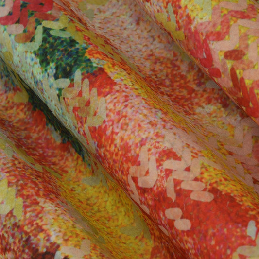 Multicolor Georgette Print Fabric