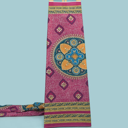 Crepe Position Print Embroidery Fabric