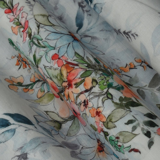 Multicolor Cotton Digital Print Fabric