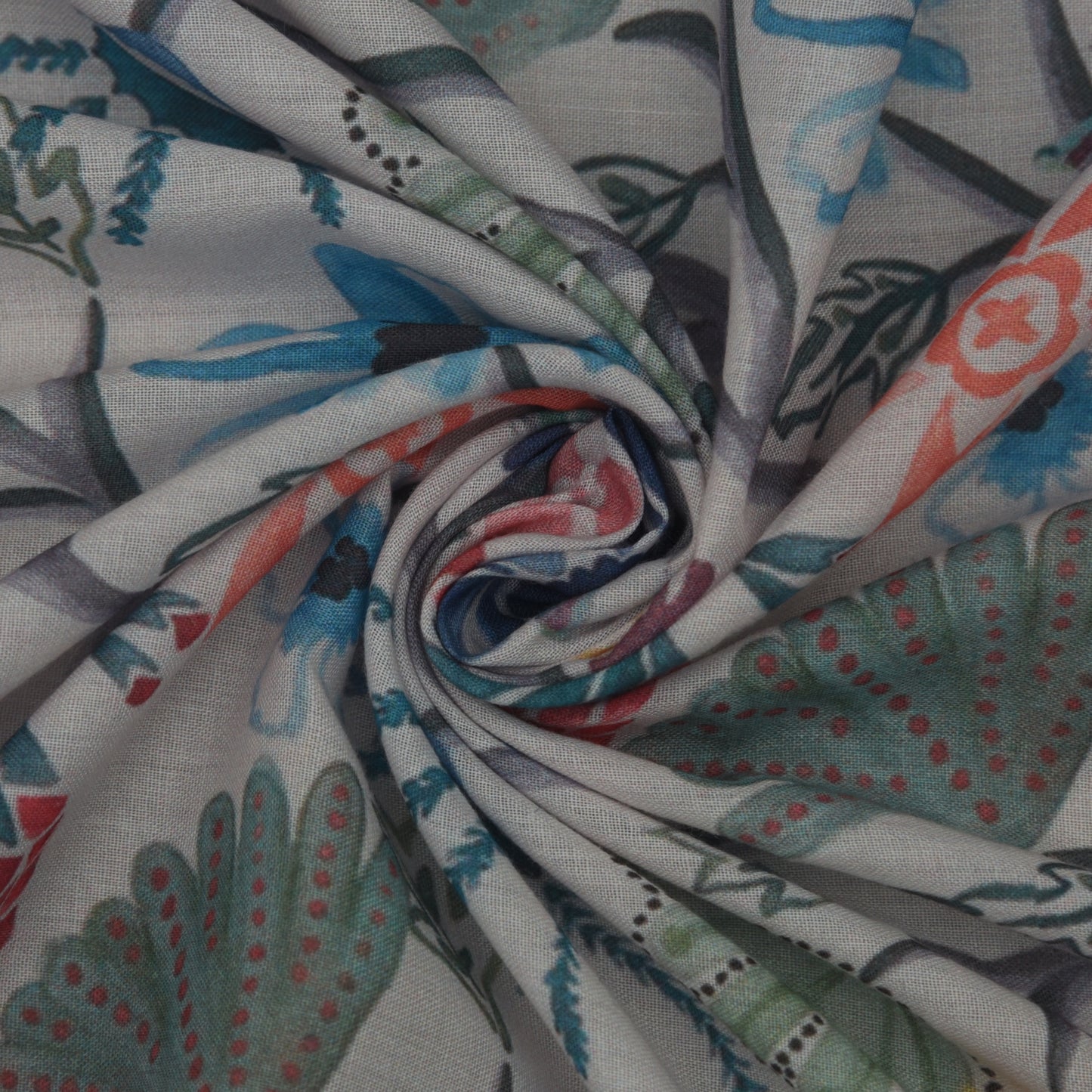 Multicolor Cotton Digital Print Fabric