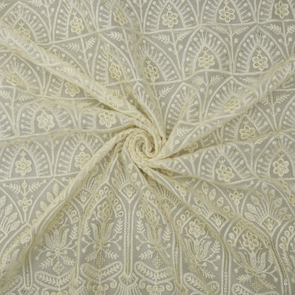 Dyeable Georgette Embroidery Fabric