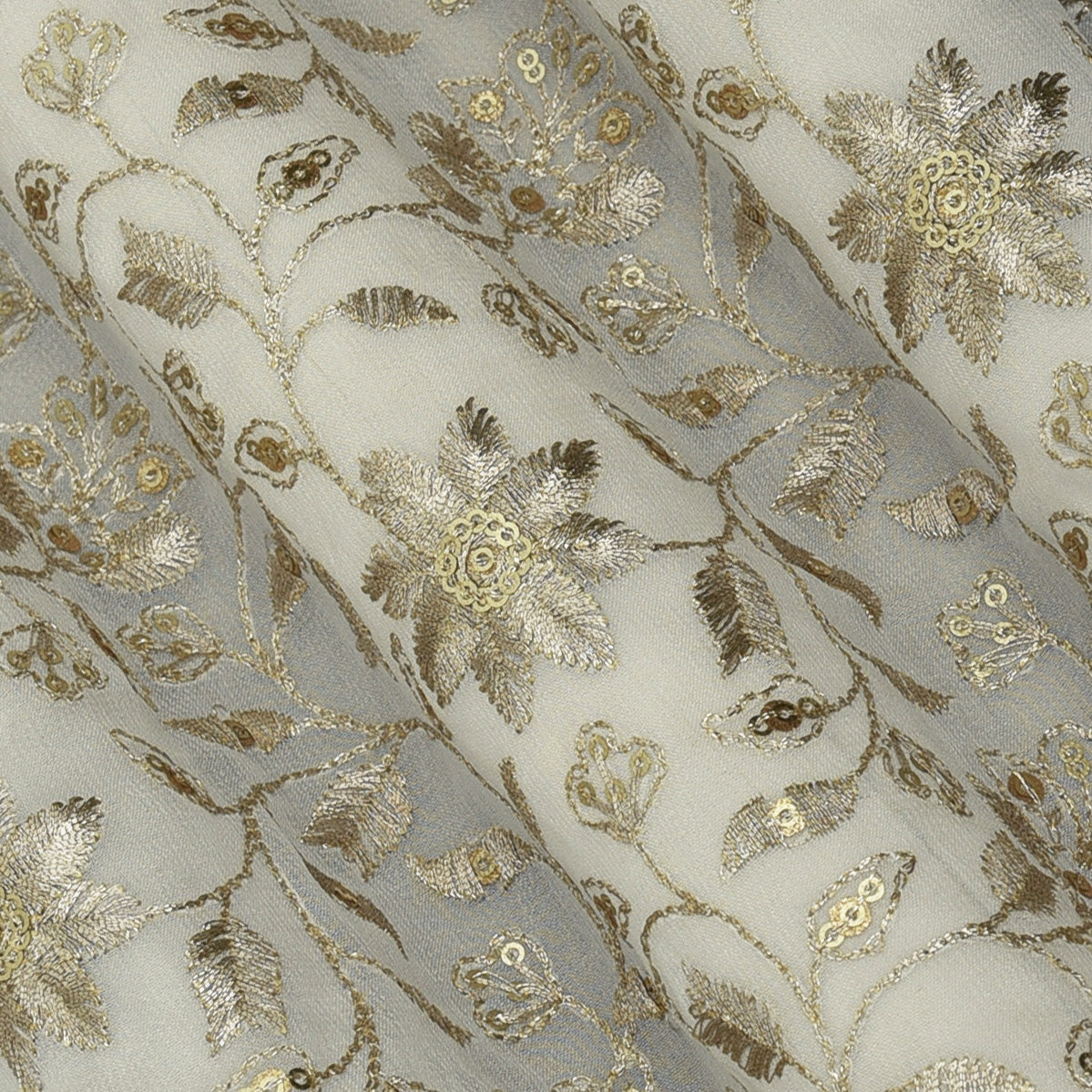 Dyeable Georgette Embroidery Fabric