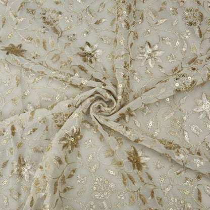 Dyeable Georgette Embroidery Fabric