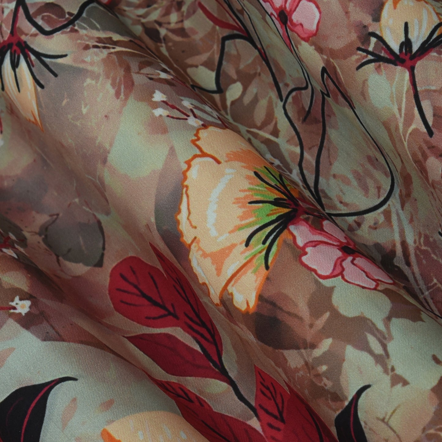 Multicolor Cotton Digital Print Fabric