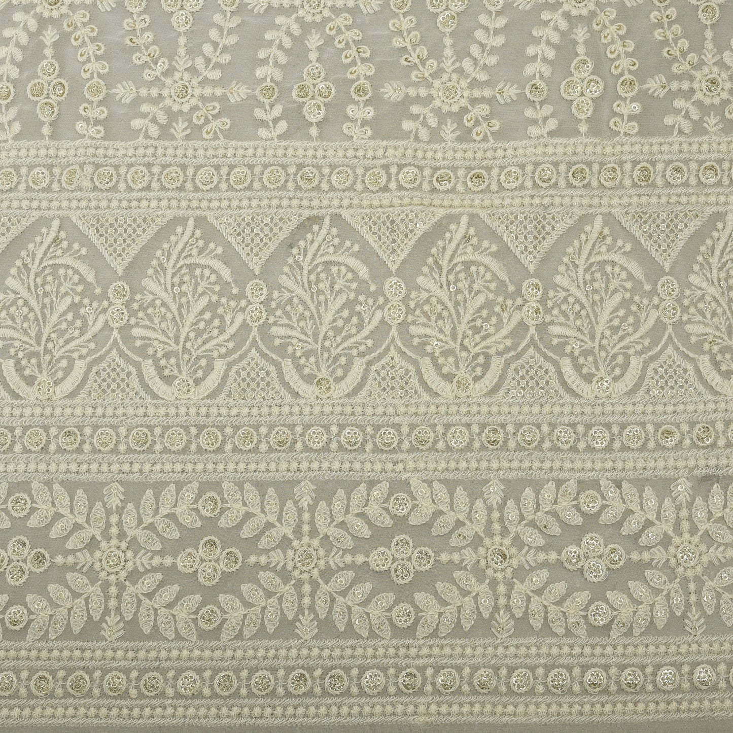 Dyeable Georgette Embroidery Fabric