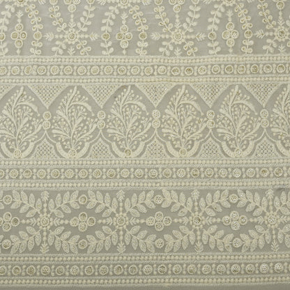 Dyeable Georgette Embroidery Fabric