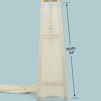 Dyeable Georgette Embroidery Fabric