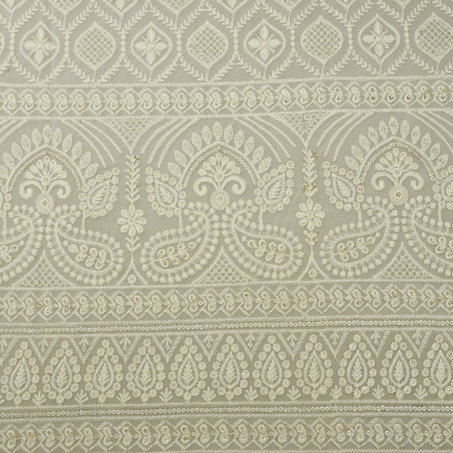 Dyeable Georgette Embroidery Fabric