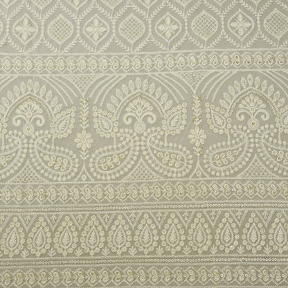 Dyeable Georgette Embroidery Fabric