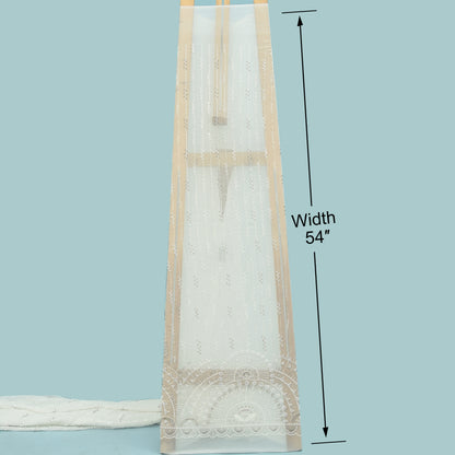 Dyeable Georgette Embroidery Fabric