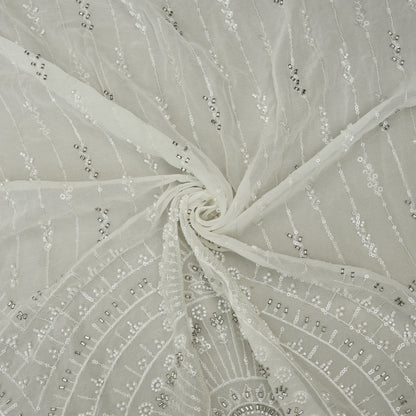 Dyeable Georgette Embroidery Fabric