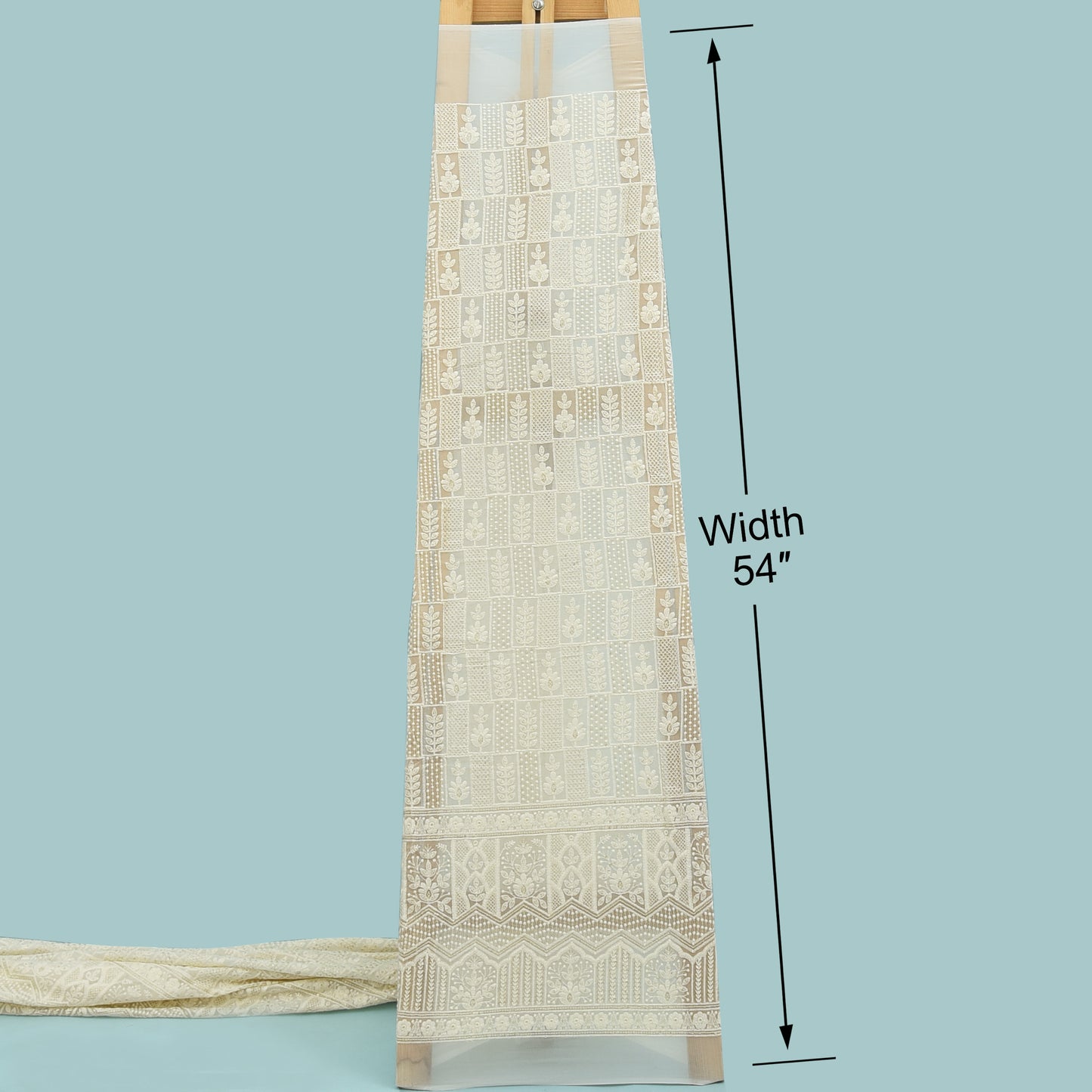 Dyeable Georgette Embroidery Fabric