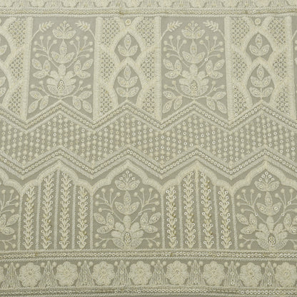 Dyeable Georgette Embroidery Fabric